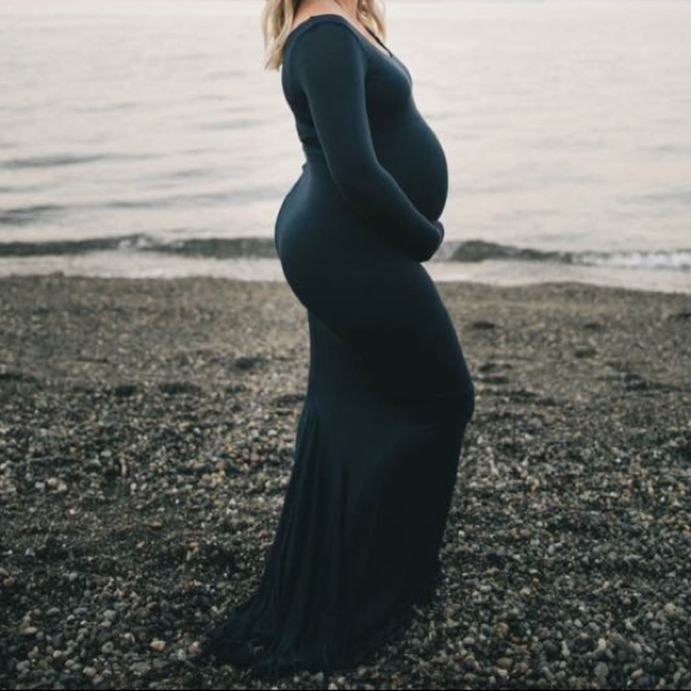 Sexy Mama Maternity Navy Photoshoot Gown